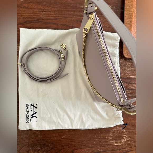 Zac Posen shoulder bag with cross body strap purple/mauve - Picture 2 of 5